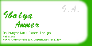 ibolya ammer business card